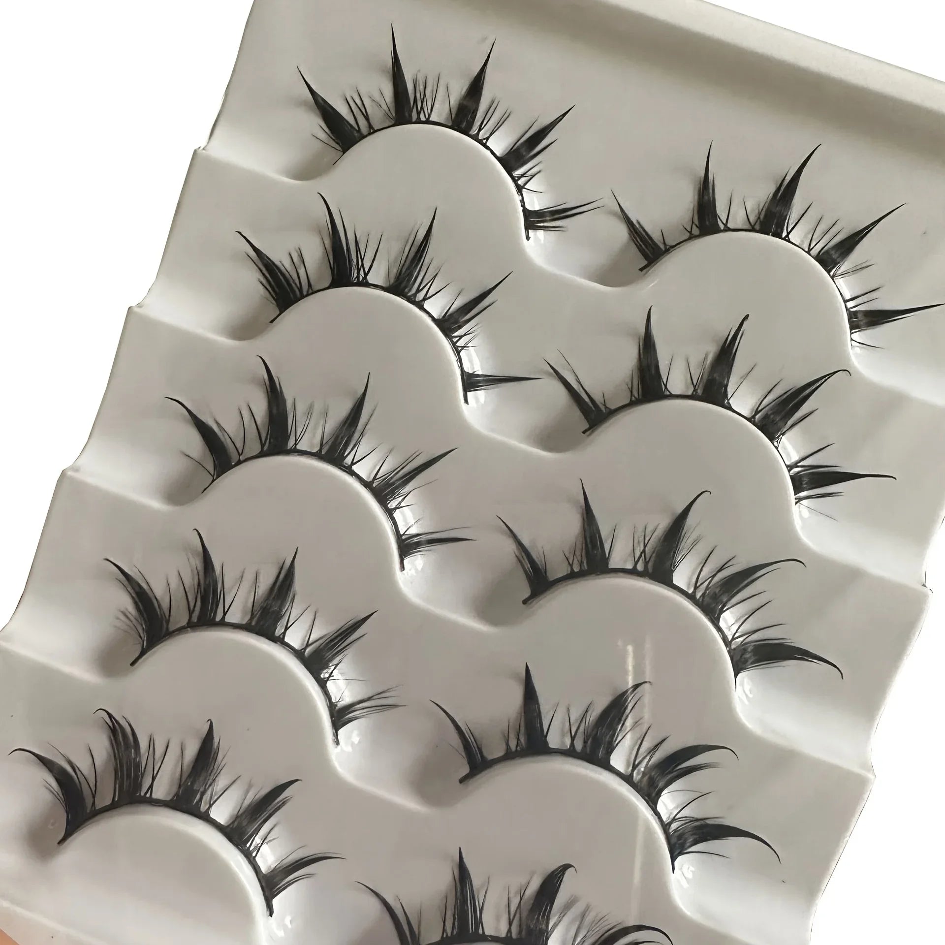 Anime-Inspired False Eyelashes, 5 Pairs Cartoon Eye Faux Lashes, Dramatic Look Demon Style, Volumizing & Lengthening