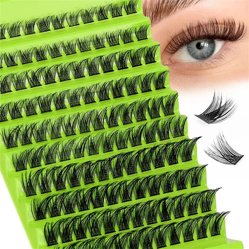Cluster Lashes 120 Bundles Natural Eyelash extension Volume Individual Lashes Mixed Tray Faux Mink Lashes