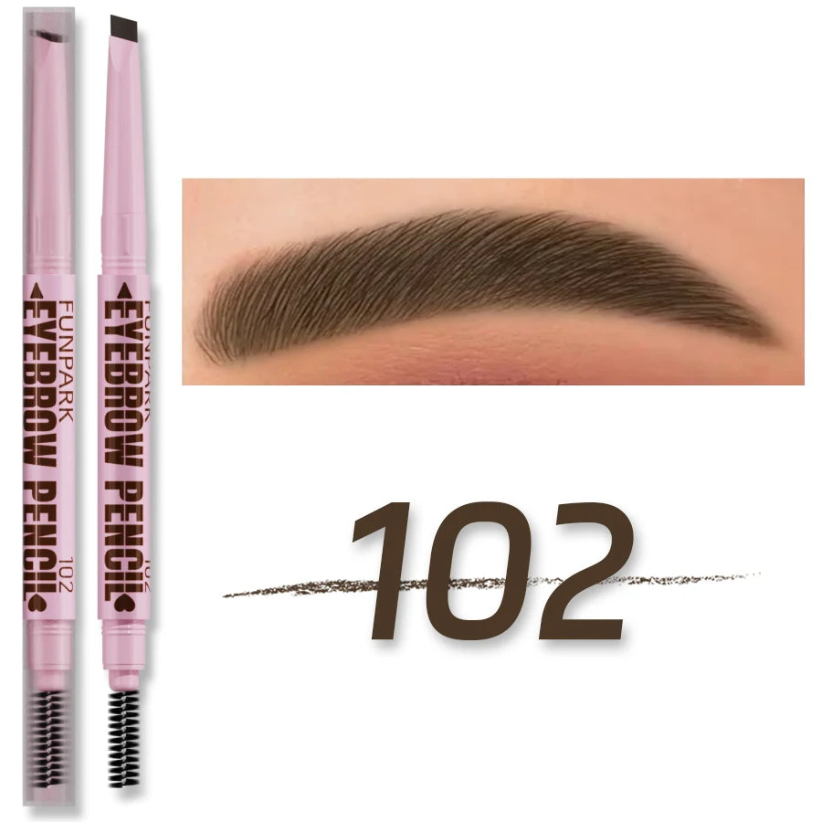 2 in1 Eyebrow pencil professional Cosmetics makeup for women 5 Colors Waterproof Eyebrow Tattoo brush Long Lasting eyebrow pen