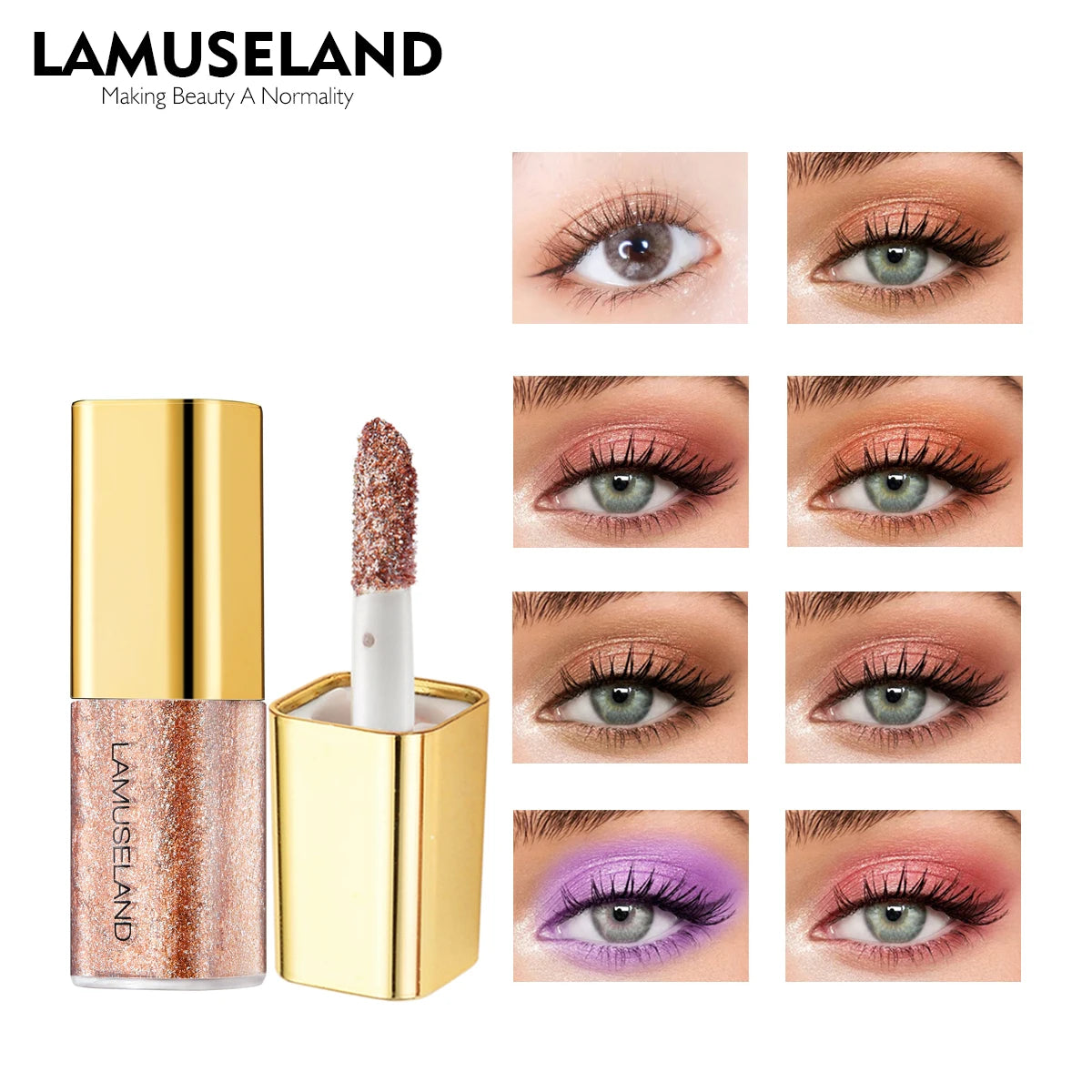 Pearly Liquid Eyeshadow Makeup Natural Smokey Silver Shimmer Glitter Diamond Shadows For Eyelids Waterproof Beauty Highlighter