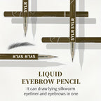 0.008mm Ultra Fine Eyebrow Pen Long Last Smudge Proof Waterproof Sweat-Proof High Pigmented Easy Applying Liquid Eye Brow Pencil