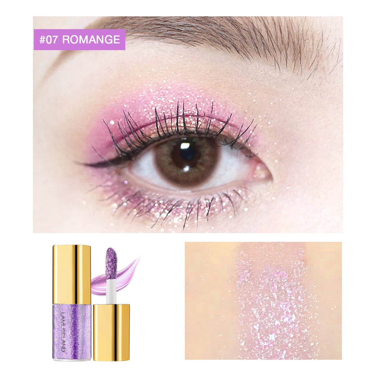 Pearly Liquid Eyeshadow Makeup Natural Smokey Silver Shimmer Glitter Diamond Shadows For Eyelids Waterproof Beauty Highlighter