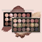 18-Color Eyeshadow Palette – Pearlescent, Matte, Fine Shimmer, Glitter, Earth Tones, Long-Lasting, High-Performance