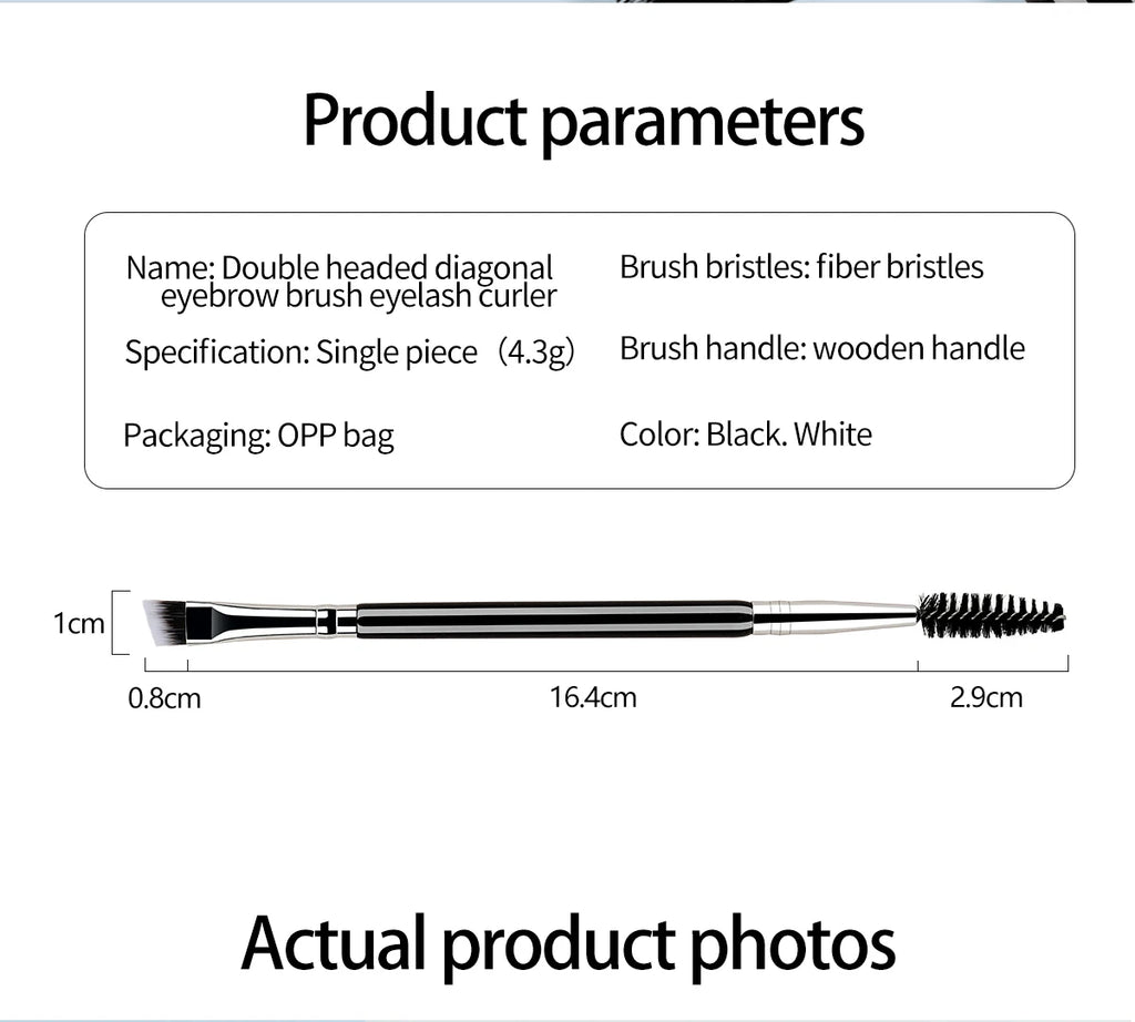 Eyebrow Brush Eyelash Comb makeup brushes Dual Ended Angled brush Spoolie brush 2 in 1 Lash eyebrow brush set makeup tool