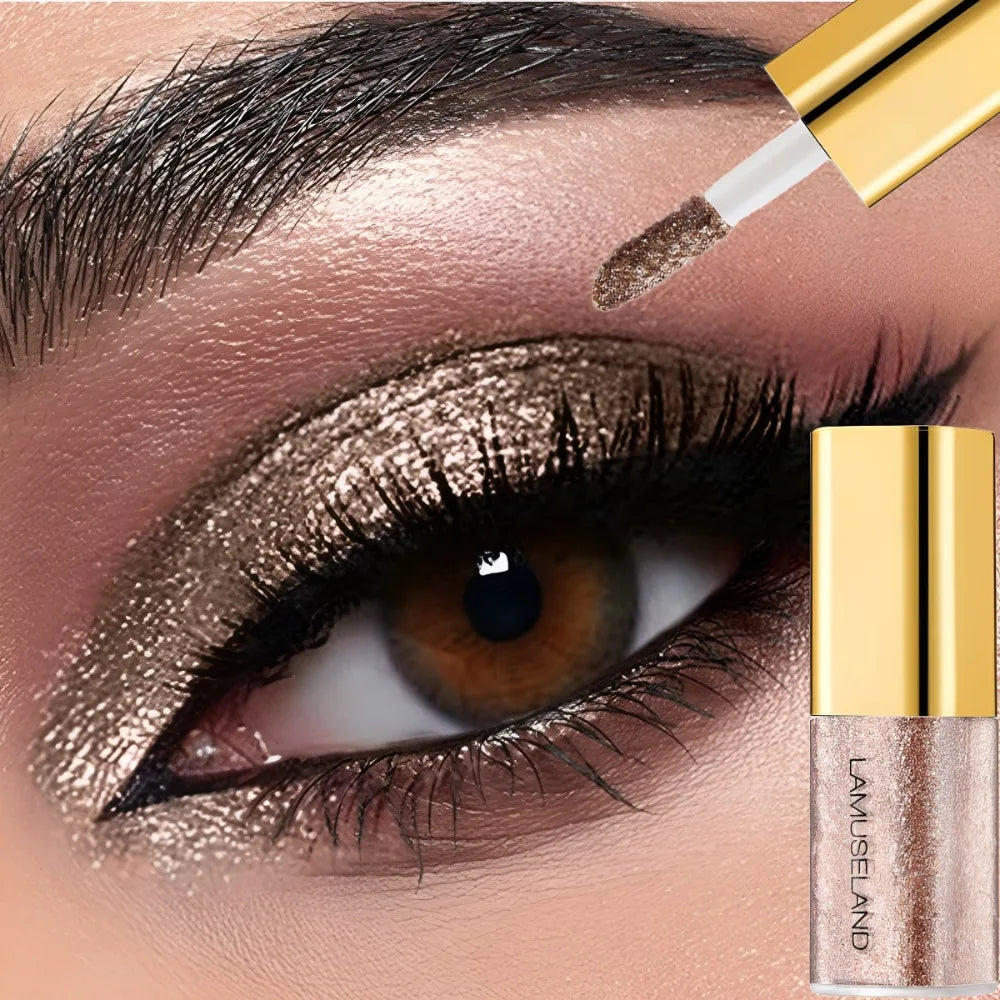 Pearly Liquid Eyeshadow Makeup Natural Smokey Silver Shimmer Glitter Diamond Shadows For Eyelids Waterproof Beauty Highlighter