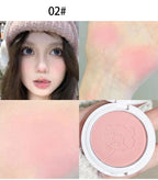Monochrome Cute Blusher Peach Milk Pink Cream Natural Cheek Tint Brighten Waterproof Matte Face Contouring Blush Palette Makeup