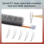NAGARAKU 2D 3D UU Lashes U Shape Eyelash Premium Soft YY Eyelashes Extension Makeup Mesh Net Cross Volume Eyelash