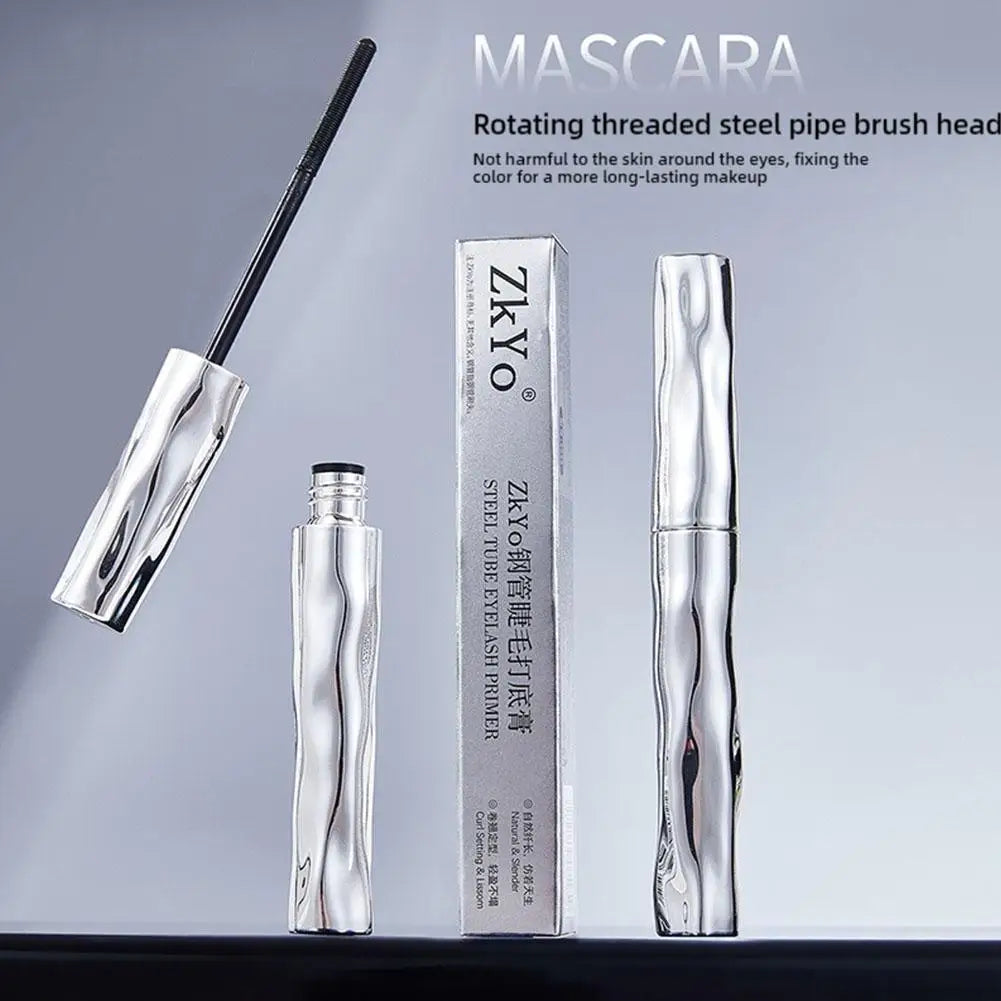 Metal Iron Brush Waterproof Mascara Used Eyelash Extensions No Clump Thick Fiber Mascara Black Dense Curling Women's Cosmetics