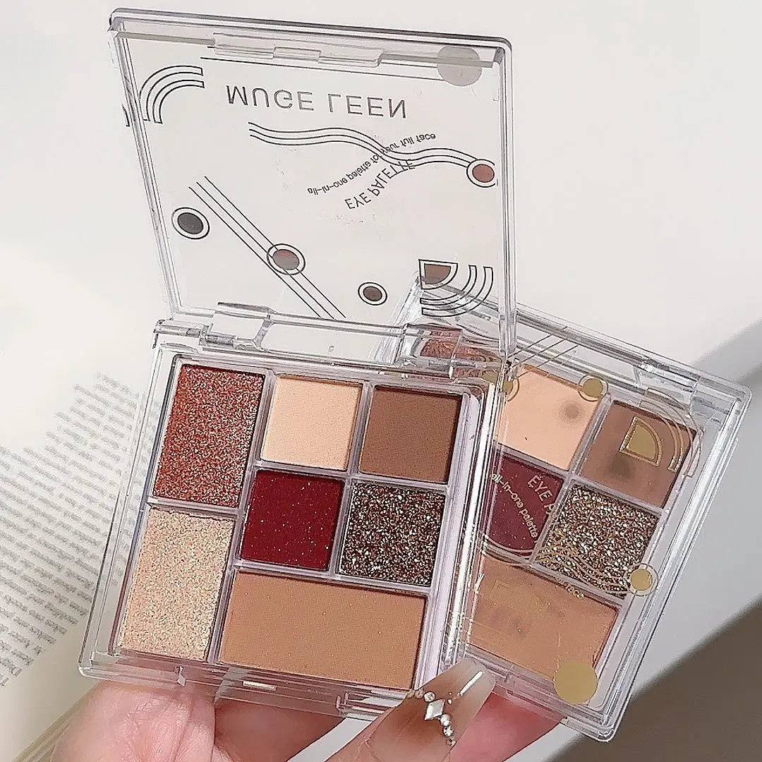 New 7Color Eye Shadow Tray Low Saturation Palette Full Matte Korean Eye Makeup Pigment Eyeshadow Tray Lasting Eye Makeup Palette