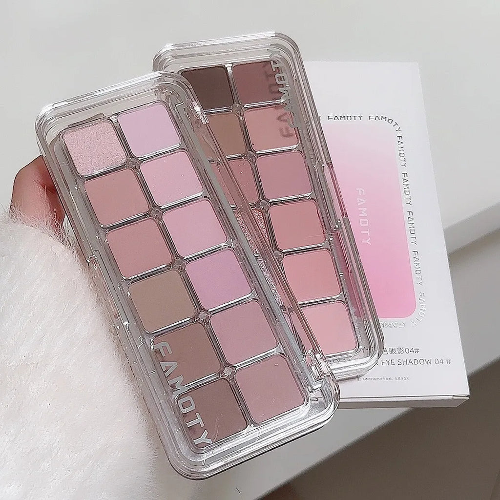 12-Color Matte Tea Apricot Eyeshadow Palette