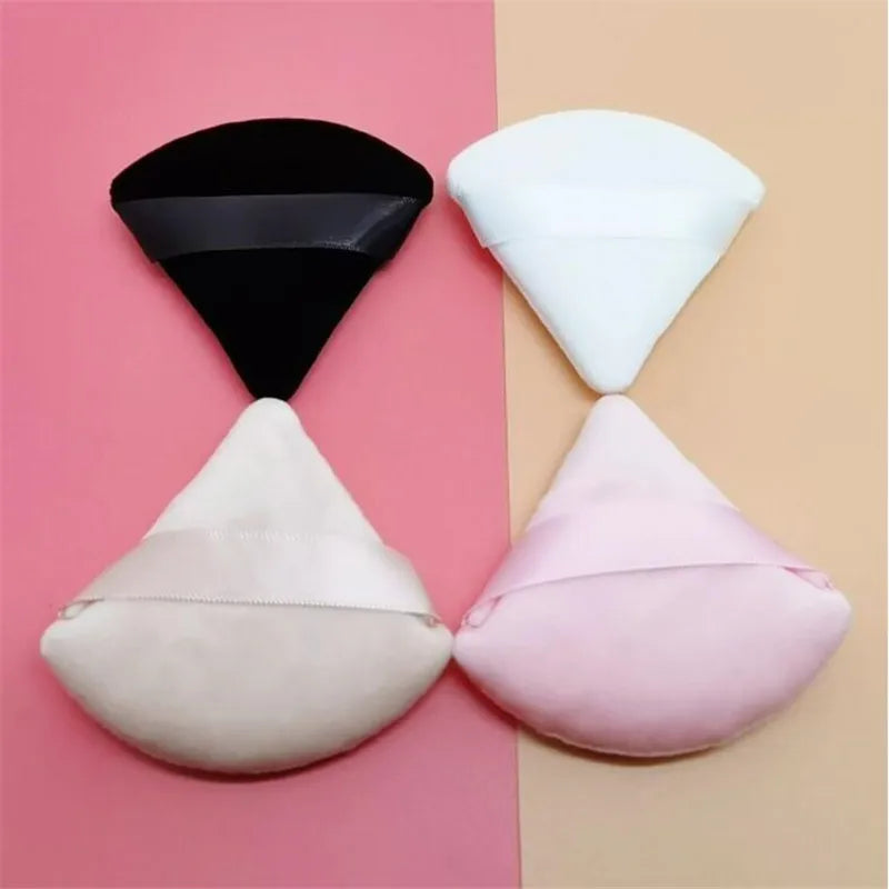 2Pcs Triangle Powder Puff Face Makeup Sponge Soft Velvet Cosmetic Puff Blender Beauty Foundation Sponge Make Up Accessories