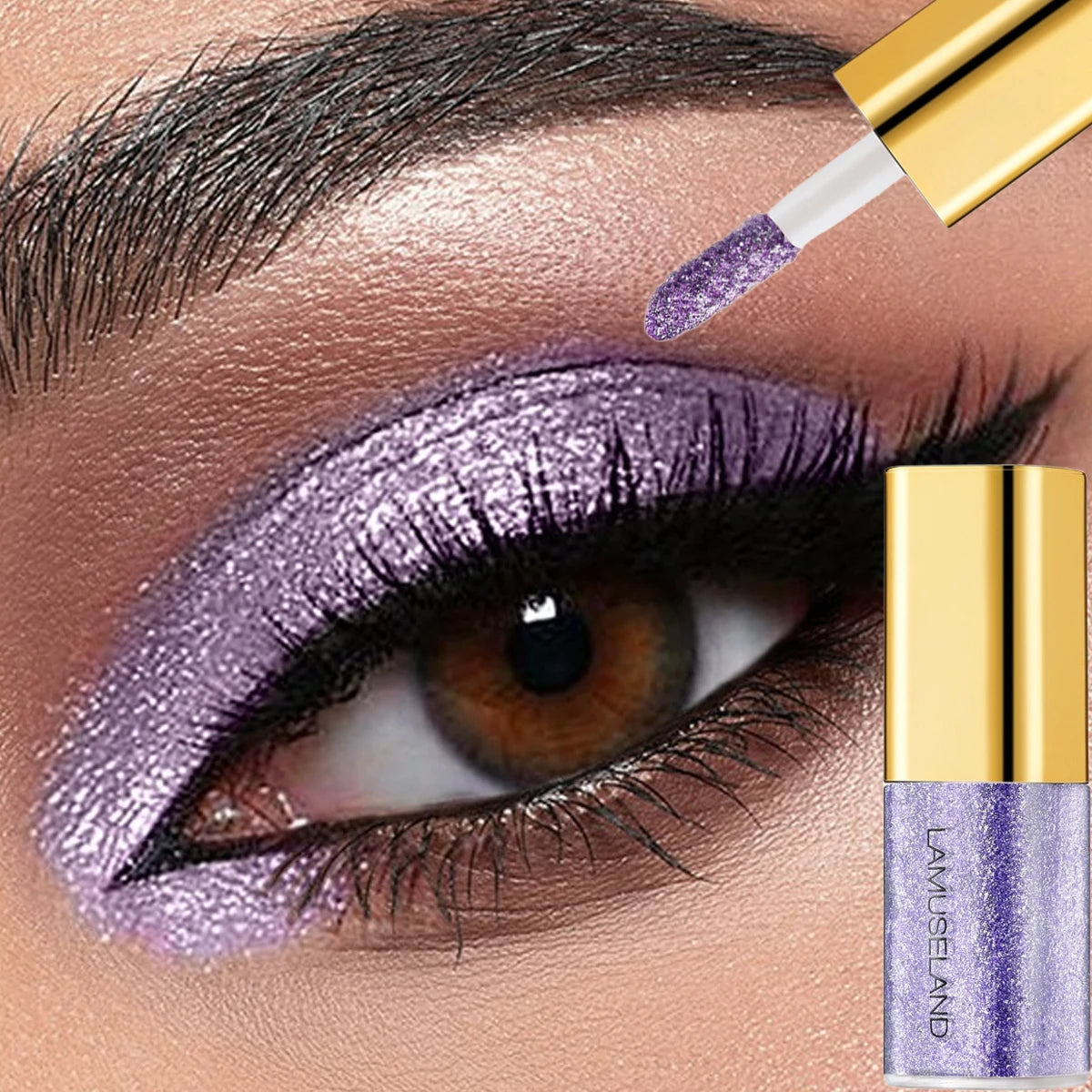 Pearly Liquid Eyeshadow Makeup Natural Smokey Silver Shimmer Glitter Diamond Shadows For Eyelids Waterproof Beauty Highlighter