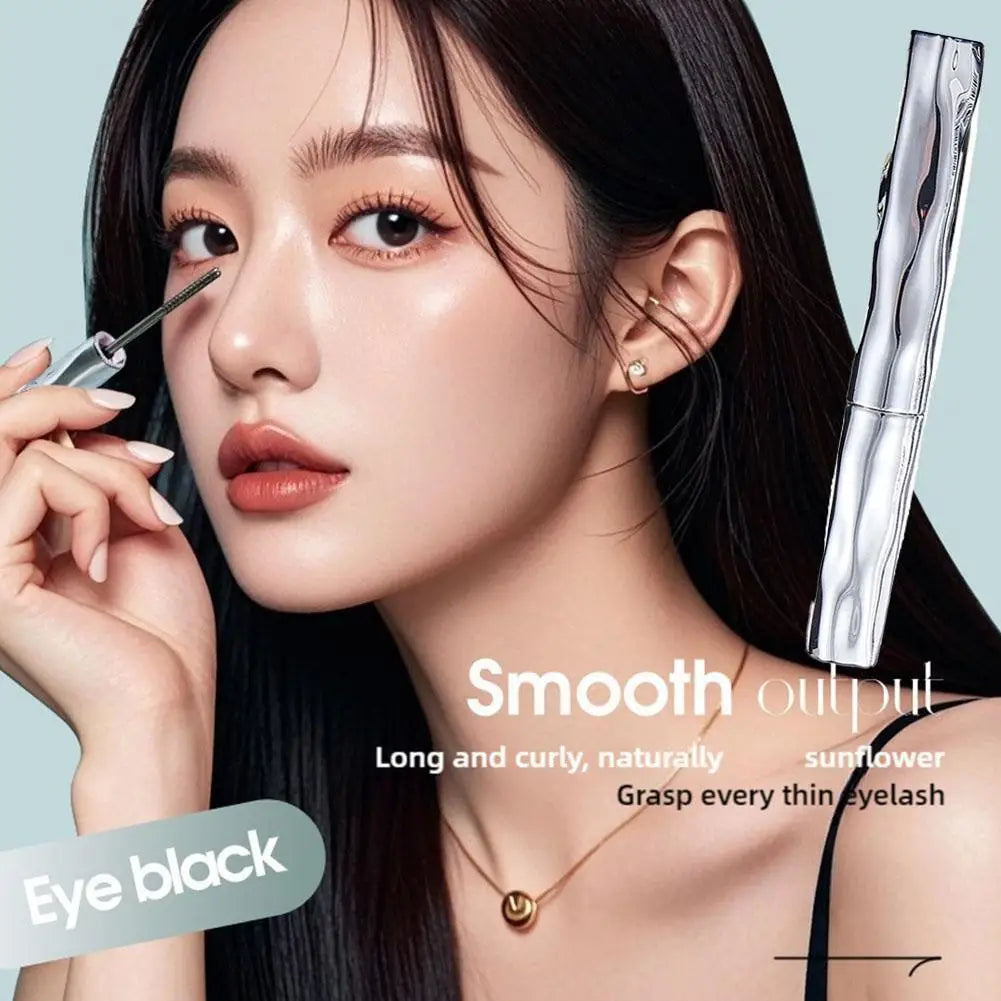 Metal Iron Brush Waterproof Mascara Used Eyelash Extensions No Clump Thick Fiber Mascara Black Dense Curling Women's Cosmetics