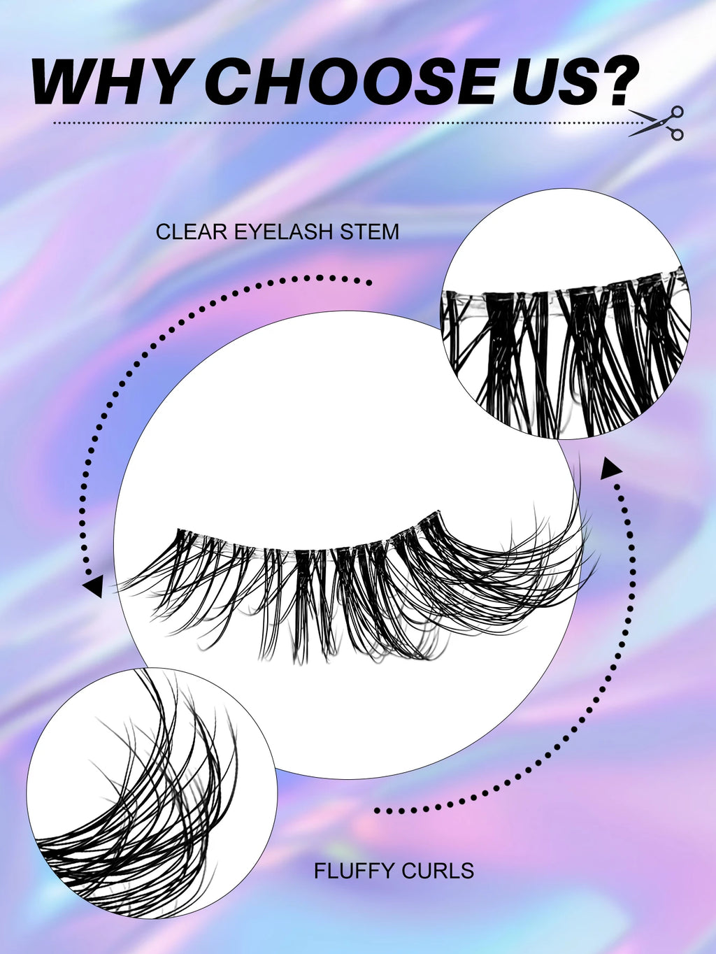 GROINNEYA Two Boxs Half Eyelashes Natural Fluffy Cat Eye Lashes Soft Wispy Faux Mink Lashes Winged End Eye Elongated Eyelashes