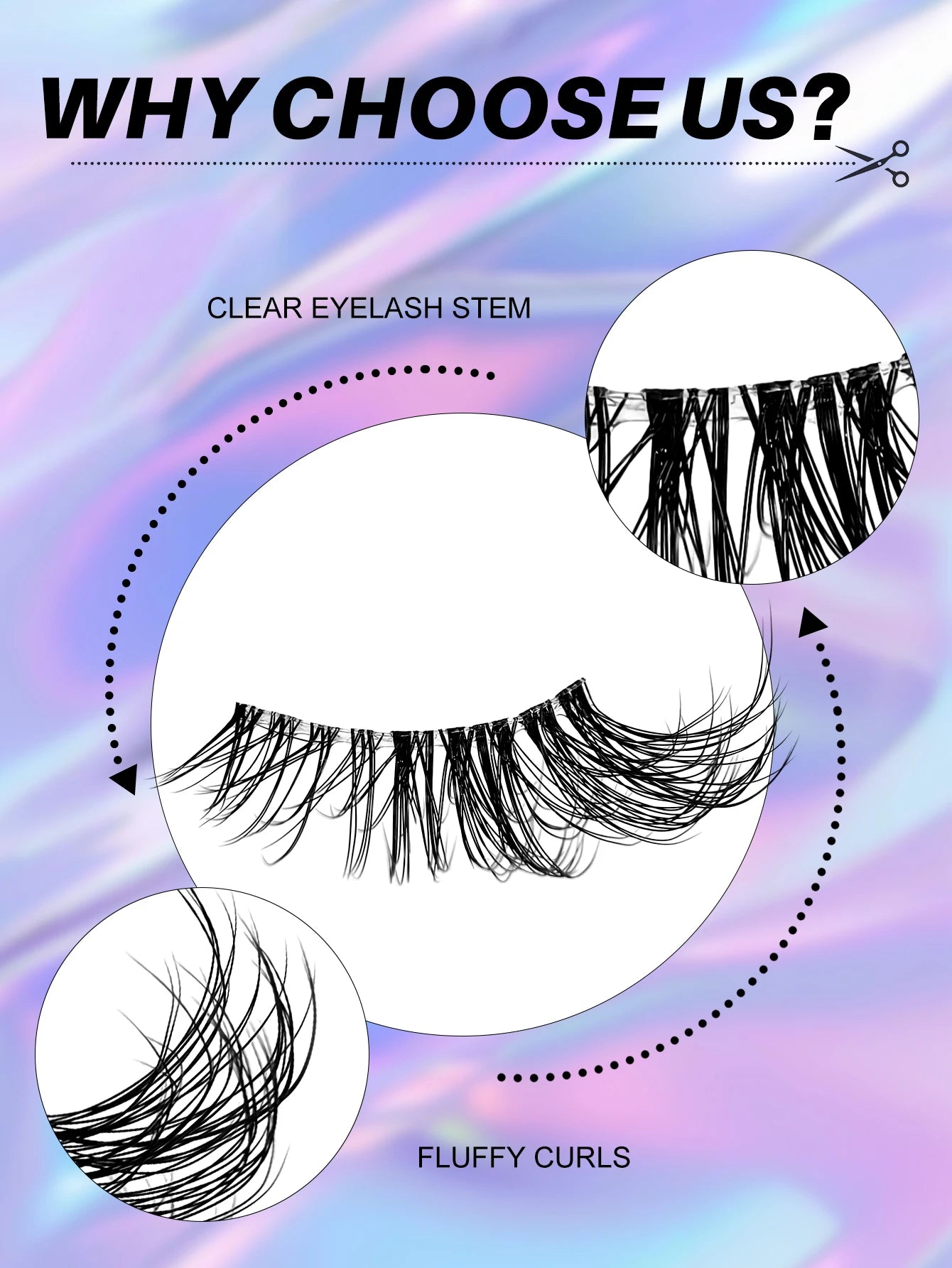 GROINNEYA Two Boxs Half Eyelashes Natural Fluffy Cat Eye Lashes Soft Wispy Faux Mink Lashes Winged End Eye Elongated Eyelashes