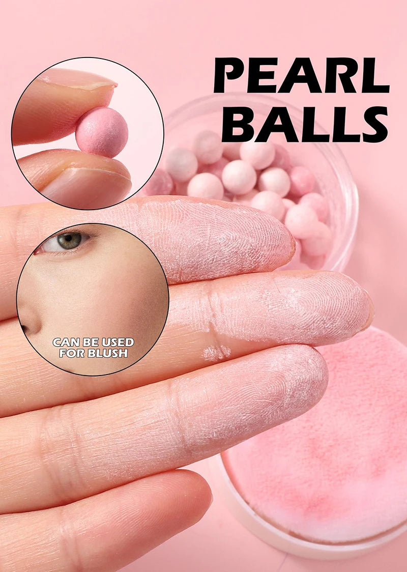 Oil Control Pressed Setting Loose Powder Balls Bronzer Natural Brighten Waterproof Nude Setting Translucent Powder Korean Makeup