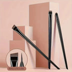 3-Piece Makeup Brush Set: Sickle-Shaped Eyeliner Brush, Fine Angled Eyebrow Brush, Eyeliner Brush, Ultra-Fine Eyeshadow Brush