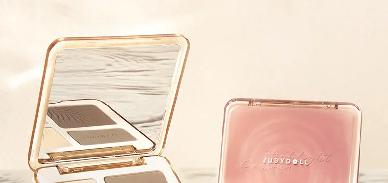 Judydoll Highlight Facial Contouring Palette Matte Brighten Three-dimensional Shadow Lasting Glow Shimmer Powder Cosmetics
