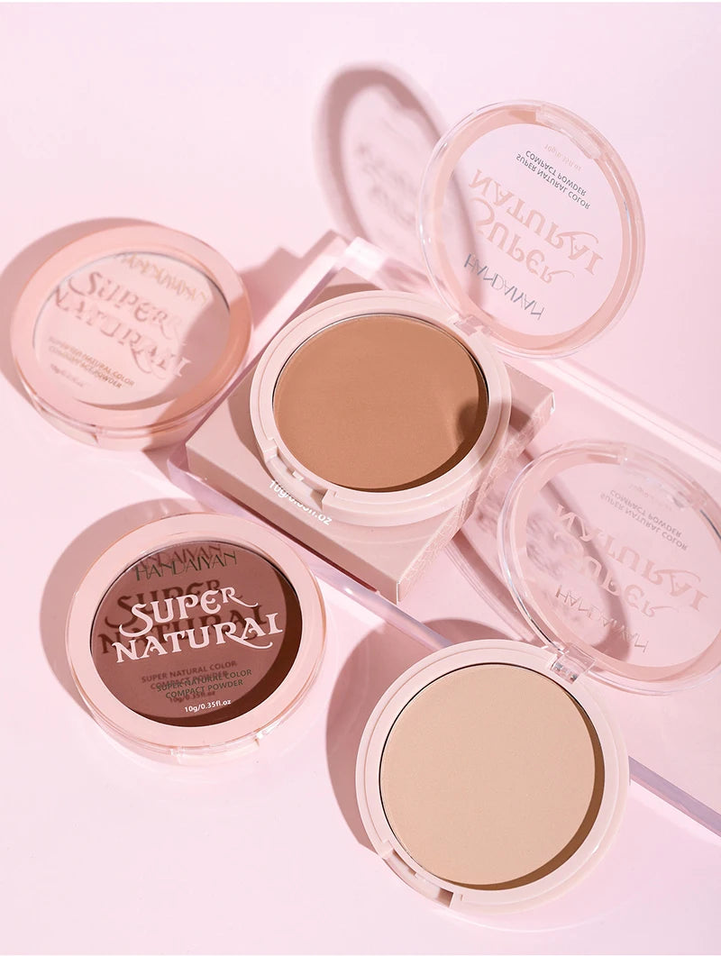 Lasting Oil Control Pressed Powder Bronzer Natural Brighten Waterproof Nude Setting Loose Translucent Powder Dupes Makeup Women