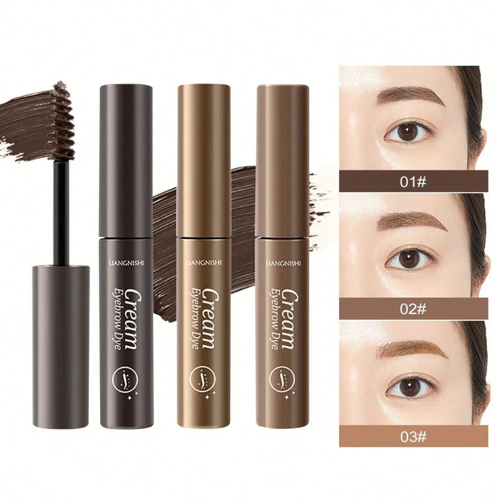 3 Colors Long Lasting Waterproof Eyebrow Mascara Cream Eye Brow Shadow Makeup Beauty Comstic Tools with Brush Dye Eyebrow Gel