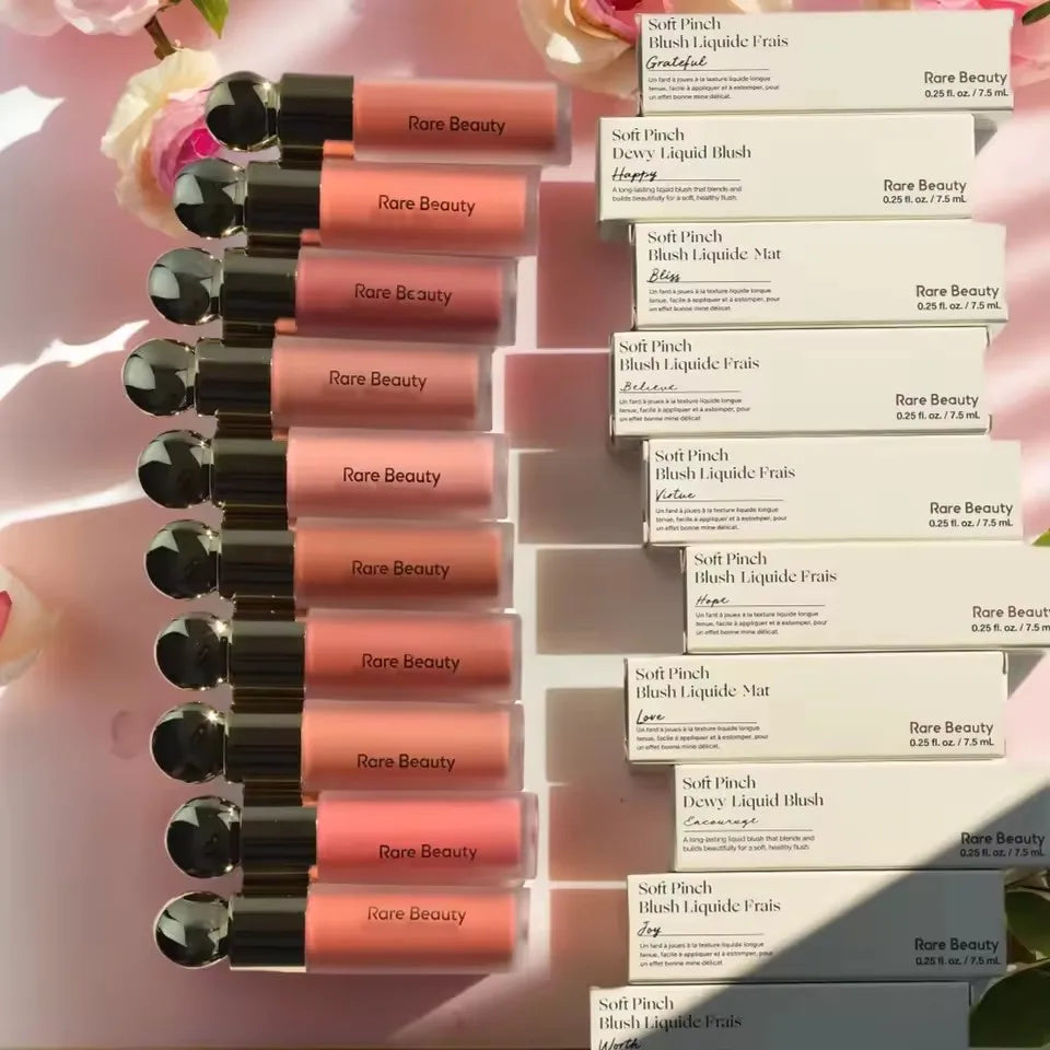 Rare Beauty Liquid Blush Lipstick Blush Eyes Cheek Blusher Waterproof Mositure Face Contour Shadow Liquid Lip Gloss Plump Makeup