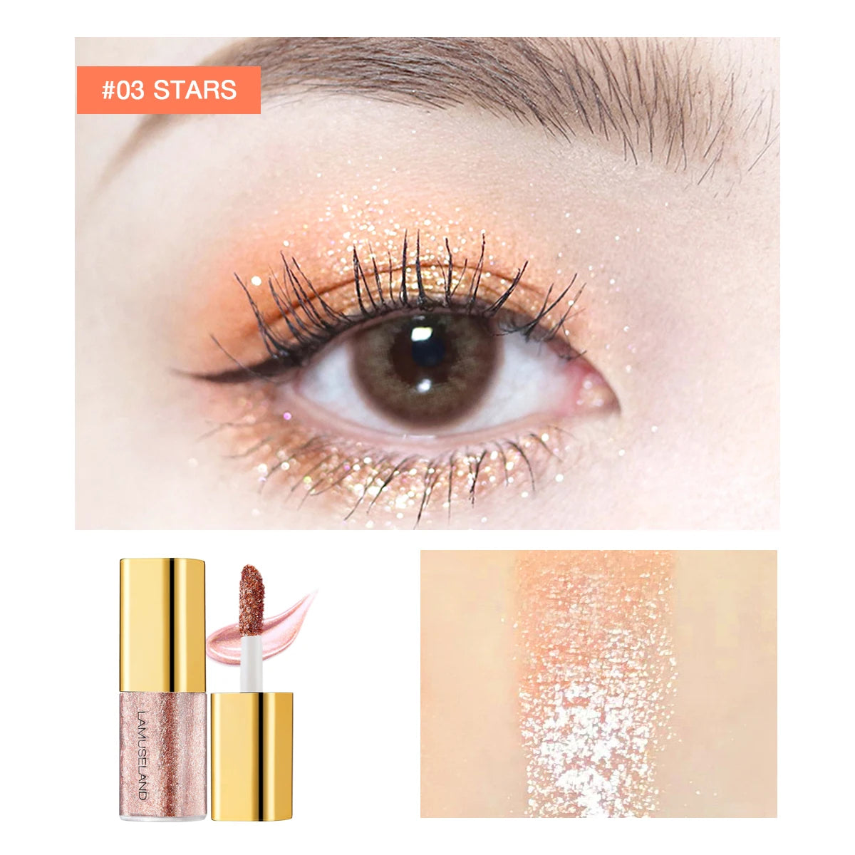 Pearly Liquid Eyeshadow Makeup Natural Smokey Silver Shimmer Glitter Diamond Shadows For Eyelids Waterproof Beauty Highlighter