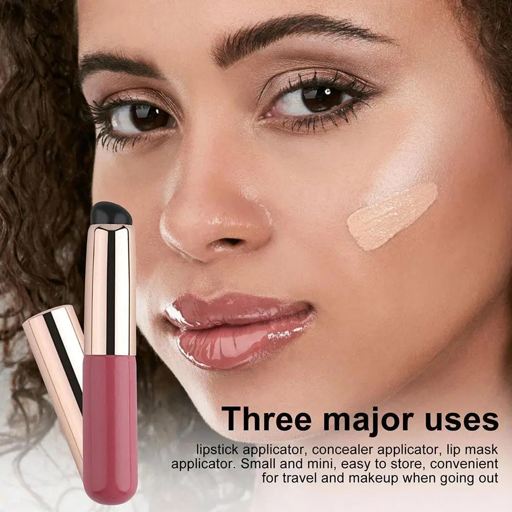 Silicone Lip Brush With Cover Cap Concealer Brush Like Fingertips Q Soft Lipstick Makeup Brushes Round Head No Broken