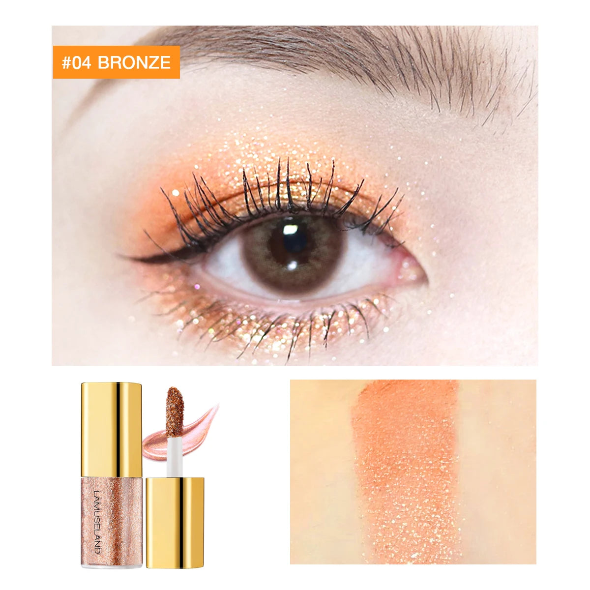 Pearly Liquid Eyeshadow Makeup Natural Smokey Silver Shimmer Glitter Diamond Shadows For Eyelids Waterproof Beauty Highlighter