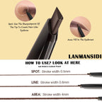 Waterproof Matte Eyebrow Pen Makeup Double Head Lasting Brown Non-Smudged Eye Brow Pencil Tint with Brush Cosmetics