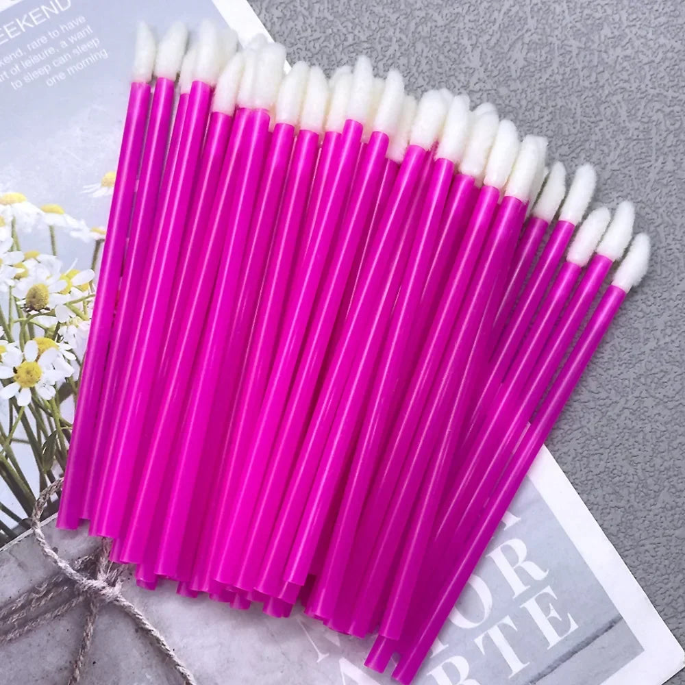 Wholesale 50/1000 PCS Disposable Lip Brush Women Accessories Lipstick Gloss Wands Applicator Perfect Best Make Up Tool Hotting