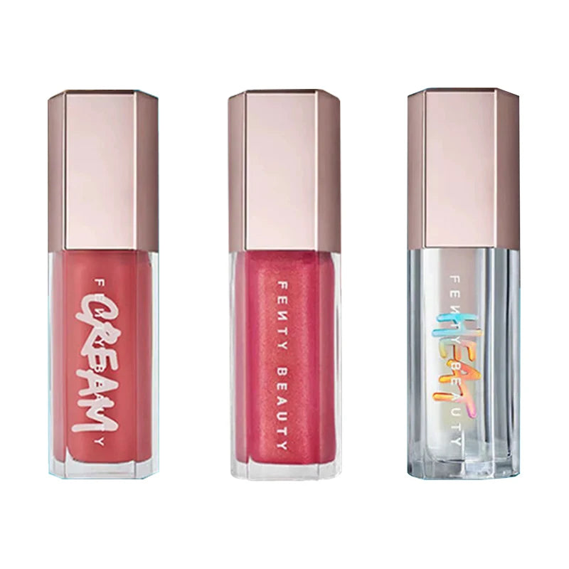 Fashion Fenty Beauty Lip Glaze Moisten Shine Glitter Lip Plumper Makeup For Beginner Liquid Lipstick Female Makeup Cosmetics