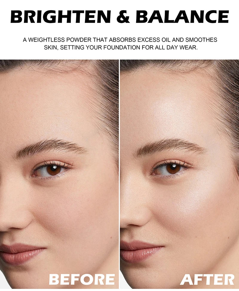 Oil Control Pressed Setting Loose Powder Balls Bronzer Natural Brighten Waterproof Nude Setting Translucent Powder Korean Makeup