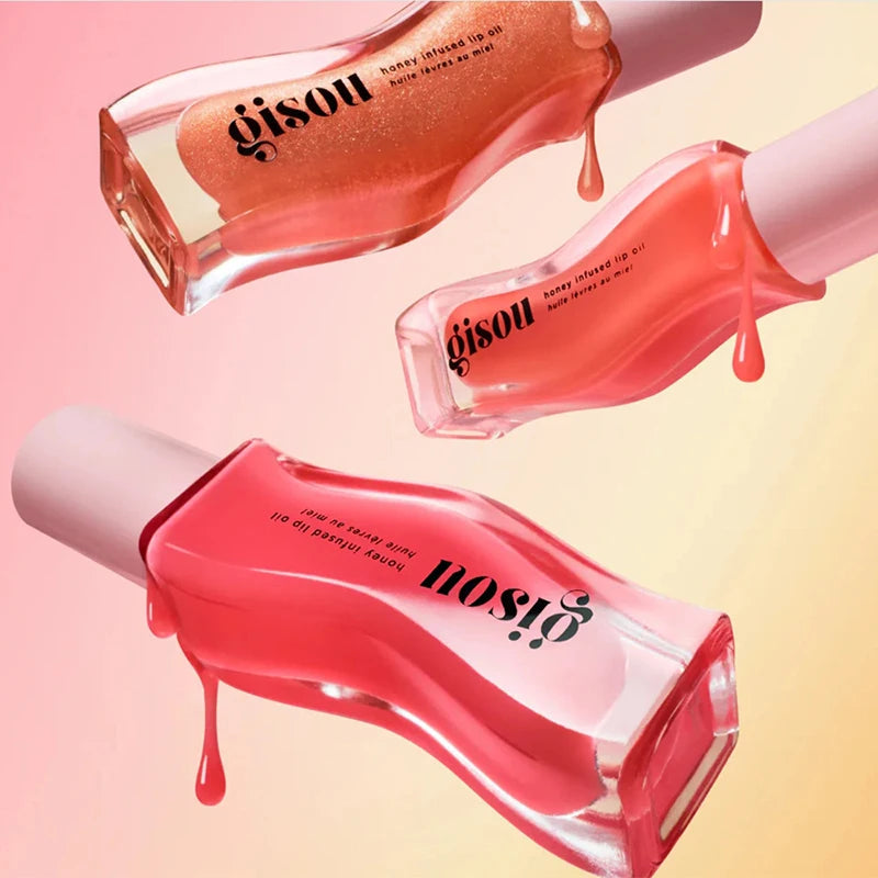 INS Gisou New Color Lasting Moisturizing Lip Balm Raspberry Swirl Sticky Toffee For Lips Plumping Exfoliating Gloss Oil Care