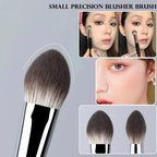 1/2Pcs Peach Heart Blusher Brush - Small Flat Precise for Powder/Cream/Liquid Blush, Makeup Tool