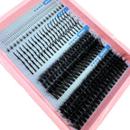 60-150D Cluster Eyelash Extensions with Lash Spikes Lash Clusters Wispy Eyelashes Clusters Fluffier Individual Lashes Clusters