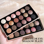18-Color Eyeshadow Palette – Pearlescent, Matte, Fine Shimmer, Glitter, Earth Tones, Long-Lasting, High-Performance