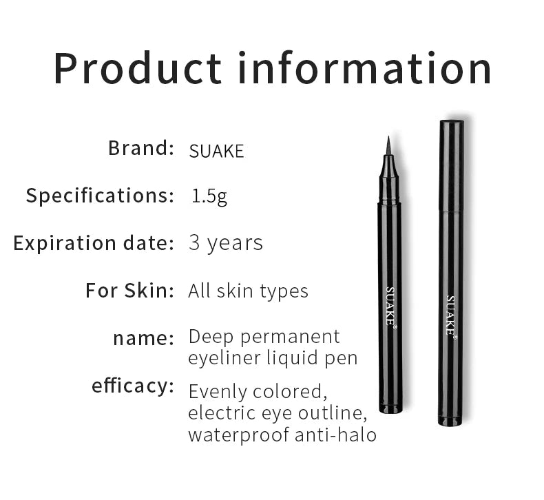 Eye Make-up Liquid Eyeliner Long-lasting Waterproof Non-fading Beauty Make-up Tools Quick Dry Non-halo-dye Eyeliner