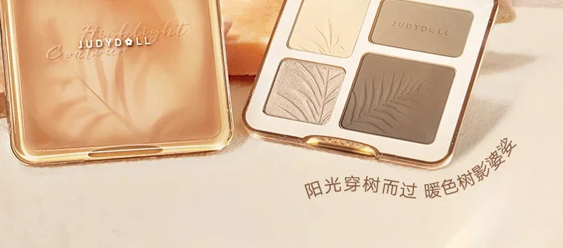 Judydoll Highlight Facial Contouring Palette Matte Brighten Three-dimensional Shadow Lasting Glow Shimmer Powder Cosmetics