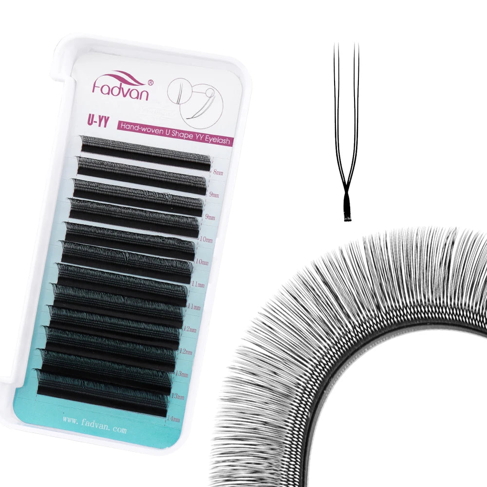 FADVAN U Shape YY Lashes Premium Soft Eyelashes Extension Make up Tools