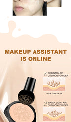 Ocheal BB Cream Air Cushion Compact Make Up Foundation Concealer Cream for Face Cosmetics Makeup Mushroom Head Puff