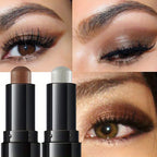 Double Head Eyeshadow Stick Colorful Shimmer Brown High Waterproof Cream Eyes Shadow Pencil Long Lasting Makeup Cosmetic
