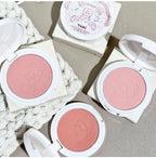 Monochrome Cute Blusher Peach Milk Pink Cream Natural Cheek Tint Brighten Waterproof Matte Face Contouring Blush Palette Makeup