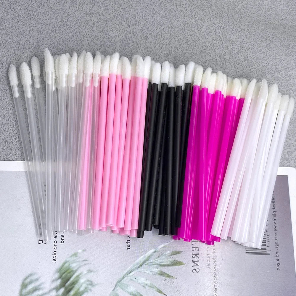 Wholesale 50/1000 PCS Disposable Lip Brush Women Accessories Lipstick Gloss Wands Applicator Perfect Best Make Up Tool Hotting