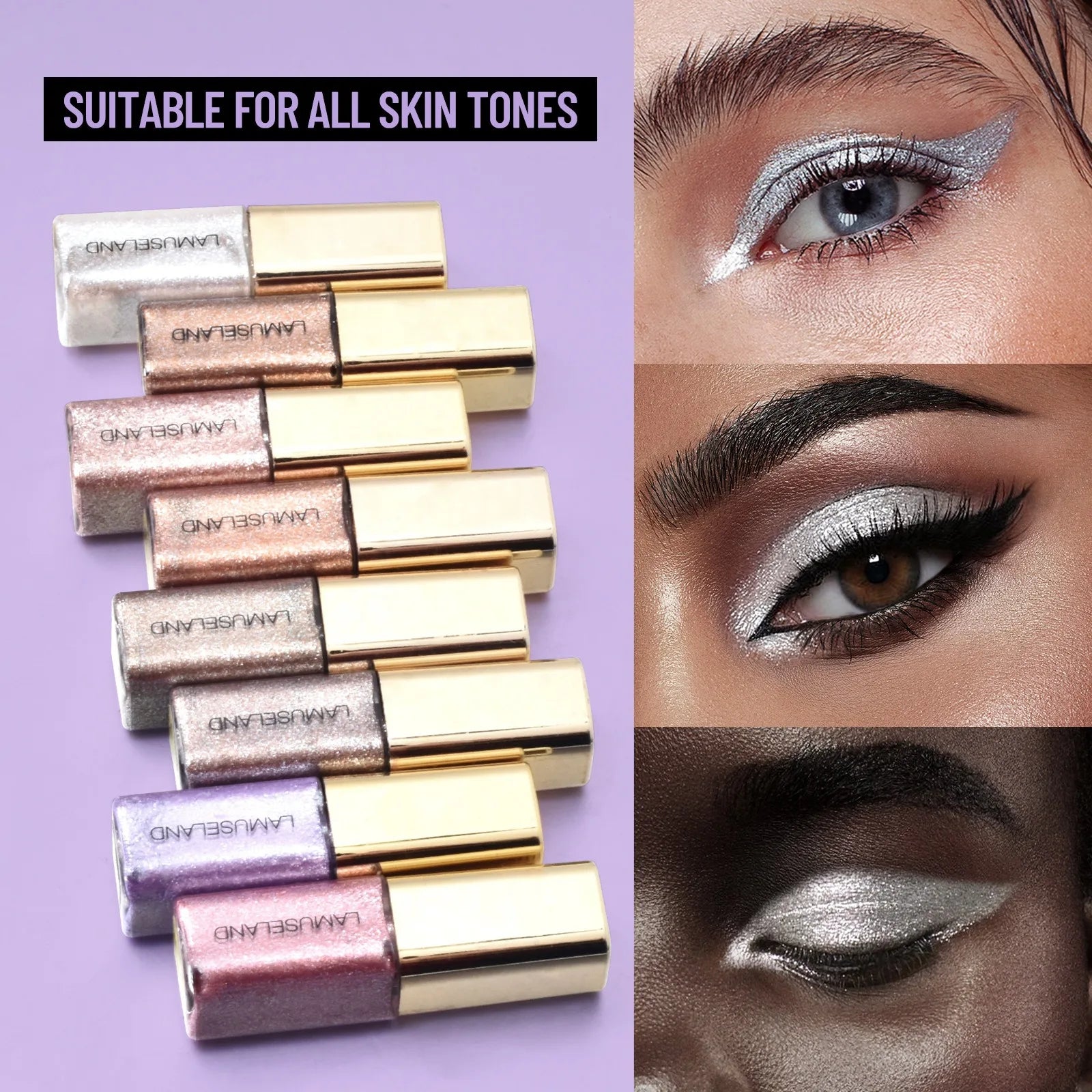 Pearly Liquid Eyeshadow Makeup Natural Smokey Silver Shimmer Glitter Diamond Shadows For Eyelids Waterproof Beauty Highlighter