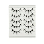 Anime-Inspired False Eyelashes, 5 Pairs Cartoon Eye Faux Lashes, Dramatic Look Demon Style, Volumizing & Lengthening
