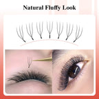 NAGARAKU 2D 3D UU Lashes U Shape Eyelash Premium Soft YY Eyelashes Extension Makeup Mesh Net Cross Volume Eyelash