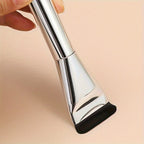 1/2Pc Multi-Use Foundation Ultra-Fine,Hypoallergenic Nylon Bristle Oval Foundation Brush - Perfect for Face Contouring