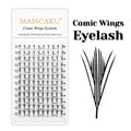 MASSCAKU 0.05mm Thickness Synthetic Mink Manga Anime Comic Spire Lashes 8-15mm Mix Length Feather Shape False Eyelash Bundles