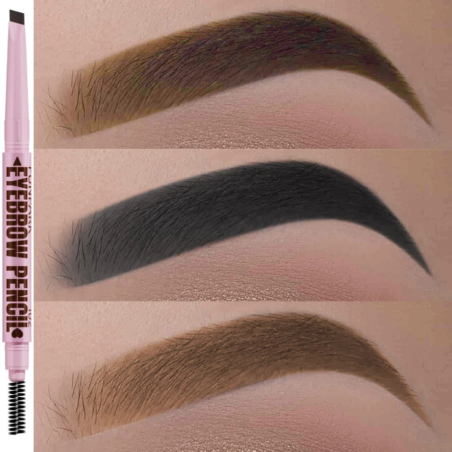 2 in1 Eyebrow pencil professional Cosmetics makeup for women 5 Colors Waterproof Eyebrow Tattoo brush Long Lasting eyebrow pen