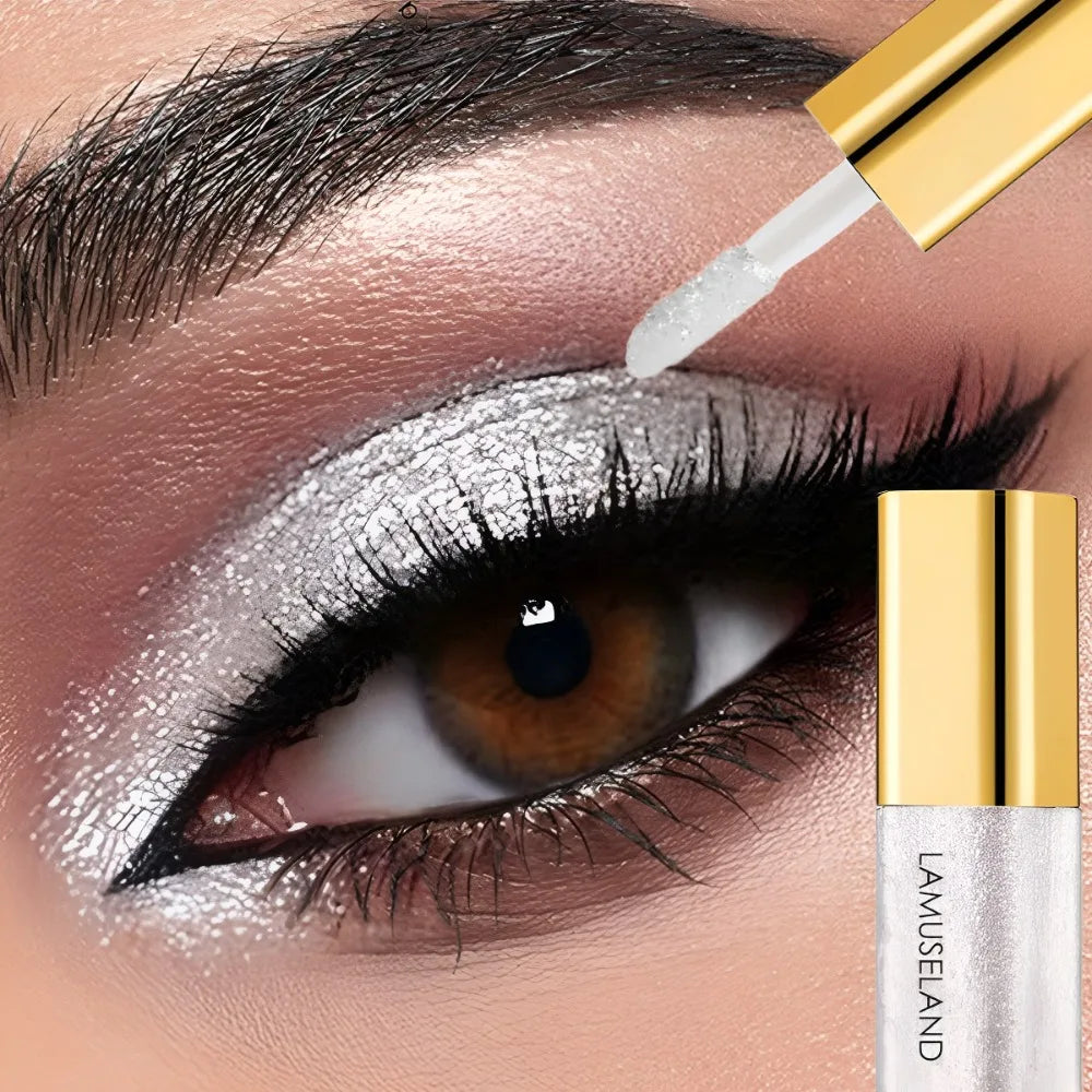 Pearly Liquid Eyeshadow Makeup Natural Smokey Silver Shimmer Glitter Diamond Shadows For Eyelids Waterproof Beauty Highlighter